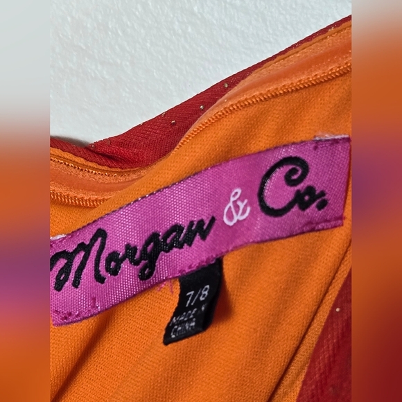 Vintage Y2K Morgan & Co One Shoulder Sparkle Hombre Maxi Prom Dress, 7/8 - Picture 5 of 5